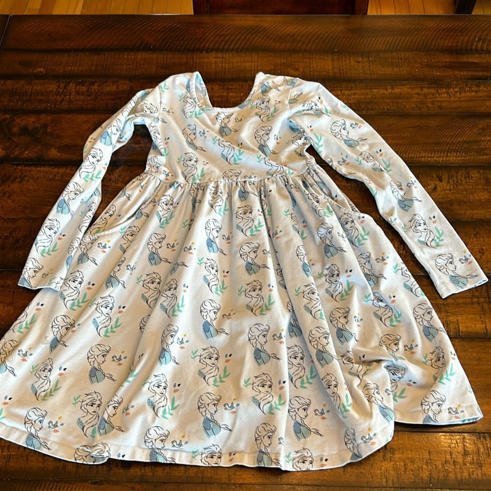 Hanna Anderson Frozen Cotten dress withh pockets